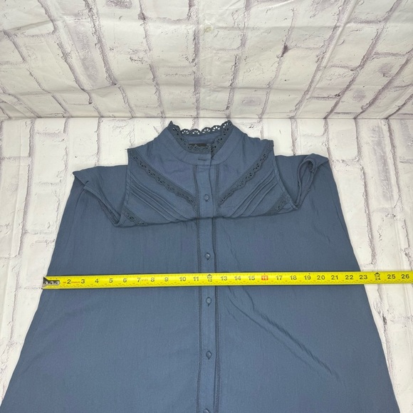 Tuckernuck Pomander Place Dutton Shirt Dress Sz S Navy Boho Coastal Cowgirl - Picture 5 of 8